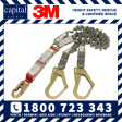 3M PROTECTA  Shock Absorbing Elasticated Webbing Lanyard - Double Tail AE529EY/5A