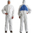 XL Protective Coverall White + Blue with Blue Breathable Back Panel 3M (4540+)