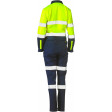 Bisley Womens Taped Hi Vis Cotton Drill Coverall Yellow/Navy