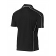 Bisley Cool Mesh Polo Shirt Black with reflective piping