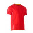 Bisley Cool Mesh Tee Red with reflective piping
