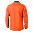 Bisley 2 Tone Hi Vis Polyester Mesh Long Sleeve Polo Shirt Orange/Navy