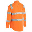 Bisley Taped Hi Vis Bio Motion Rail Long Sleeve Shirt Orange