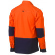 Bisley Flex & Move Hi Vis Utility Shirt Orange/Navy