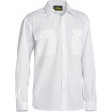 Bisley Permanent Press Long Sleeve Shirt White