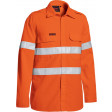 Bisley Tencate Tecasafe Plus 480 Taped Hi Vis Lightweight FR Vented Long Sleeve Shirt Orange