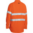 Bisley Tencate Tecasafe Plus 480 Taped Hi Vis Lightweight FR Vented Long Sleeve Shirt Orange