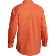 Orange Bisley Mens Closed Front Long Sleeve Shirt