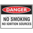DANGER NO SMOKING 450x600mm Metal