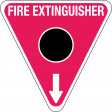 350mm Poly Triangle - Fire Extinguisher Marker - CO2 (Black) (FRL04TRP)