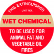 200mm Disc - Poly - Fire Extinguisher Marker - Wet Chemical (Gold) (FRL07P)