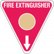 350mm Poly Triangle - Fire Extinguisher Marker - Wet Chemical (Gold) (FRL07TRP)