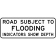 2150x800mm - Aluminium - Class 1 Reflective - Road Subject To Flooding Indicators Show Depth (G9-21-1)