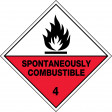 270x270mm - Self Adhesive - Spontaneously Combustible 4 (HLTM104.2A)