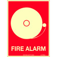 180x240mm - Self Adhesive - Luminous - Fire Alarm (With Picto) (LU706DA)