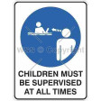 CHILDREN MUST BE SUPERVISED AT ALL TIMES 225x300mm Metal