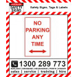 NO PARKING ANY TIME DOUBLE ARROW 300x450mm Metal