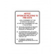 NOTICE OFFENCES RELATING TO FIRE EXITS 225x300mm Metal / Poly / Self Stick Vinyl