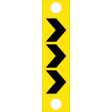 1215x300mm, Corflute Bollard Sign - Chevron Right Arrow (Sign Only) (PBC02)