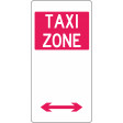 225x450mm - Aluminium - Taxi Zone (Double Arrow) (R5-21(D))