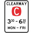 600x800mm -Class 2 - Aluminium - Clearway (Single Period) (R5-50A-1)