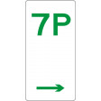 225x450mm - Aluminium - 7 Hour Parking  (Right  Arrow) (R5-7(R)
