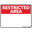 RESTRICTED AREA BLANK 450x600mm Metal / Poly