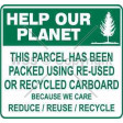 HELP OUR PLANET 100mm Self Stick Paper Roll 1000