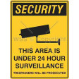 SECURITY CAMERA THIS AREA 450x600mm Metal