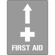 600x450mm - Poly Stencil - First Aid With Arrow (ST1209)