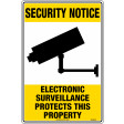 450x300mm - Metal - Security Notice Electronic Surveillance Protects This Property (SW022LSM)