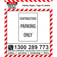 CONTRACTORS PARKING ONLY 300x450mm Metal