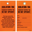 Equipment Isolation Tag Do Not Operate Pkt of 25
