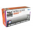 TGC (Box of 100) Orange Hi-Vis Nitrile Disposable Gloves M