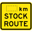 625x550mm - Aluminium - Class 1 Reflective - __km Stock Route (W8-205B)