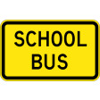 650x400mm - Aluminium - Class 1 Reflective - School Bus (W8-219B)
