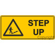 WARNING STEP UP 200x450mm Poly