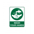 WASH YOUR HANDS 225x300mm Poly
