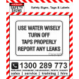 USE WATER WISELY 100x140mm Self Stick Vinyl (Pack of 5)