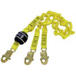 3M DBI-SALA Force2 Shock Absorbing Lanyards Webbing Double Tail Elasticated 2.0m overall length