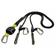 Force2 Shock Absorbing Lanyards Kernmantle Rope Double Tail Cut Resistant Adjustable 2.0m overall length