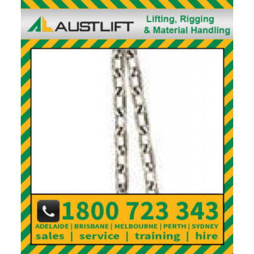 10mm Commercial Chain, Long Link, Gal, Cut to Length (704310)