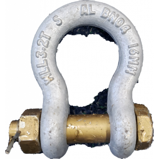 Grade S Safety Pin Bow Shackle 03.2T 16mm (503516)