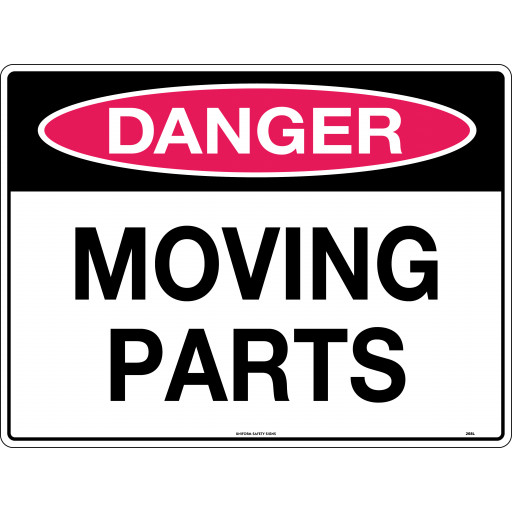 600x450mm - Corflute - Danger Moving Parts (268LC)