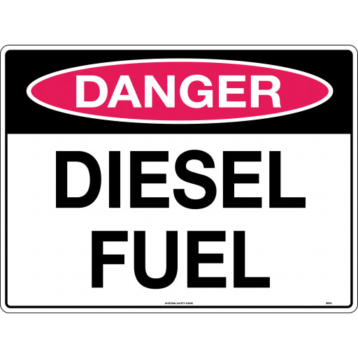 90x55mm - Self Adhesive - Sheet of 10 - Danger Diesel Fuel (269SSA)