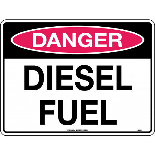 300x225mm - Poly - Danger Diesel Fuel (269MP)