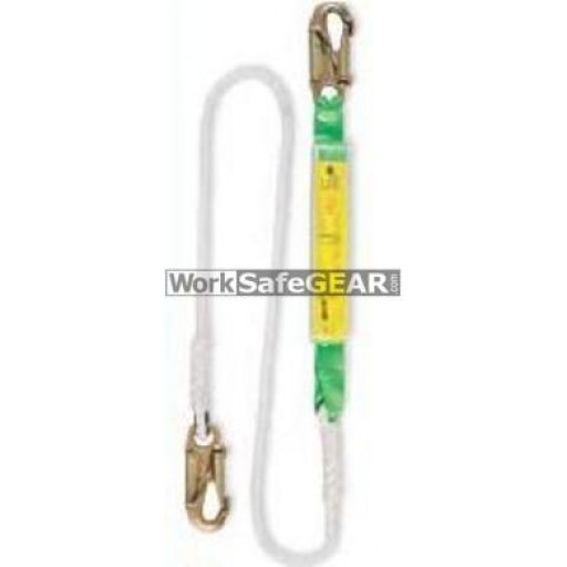 2mtr Rope Lanyard, compact energy absorber, 19mm hook each end.
