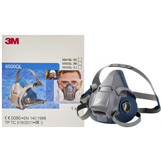 3M Rugged Comfort Half Facepiece Respirator Quick Latch