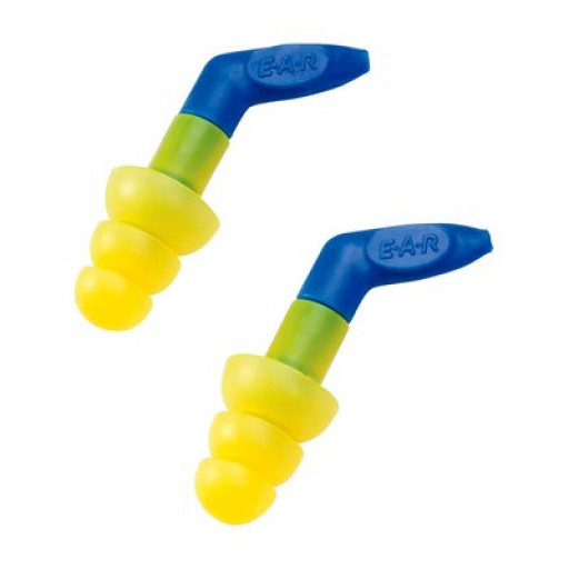 (Case of 4 boxes) 3M Yellow with Blue Stem Uncorded Earplugs in Polybag Class 4 SLC80 22dB (100 pairs per box) (70071515764)