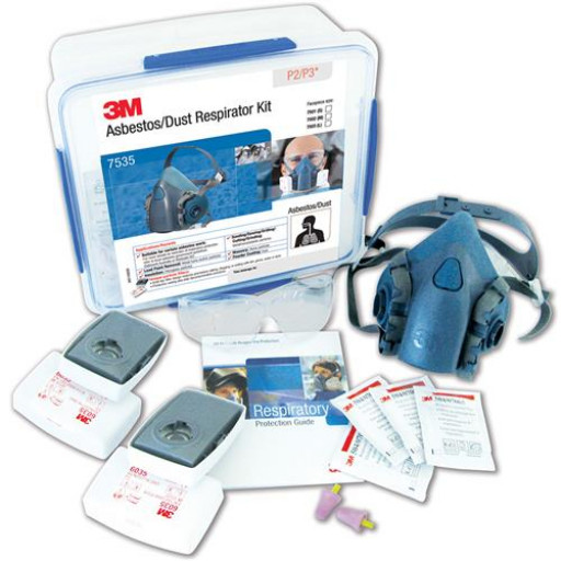 SMALL 3M Half Face Respirator Kits Asbestos/Silica/Dust P2/P3 (7535S)